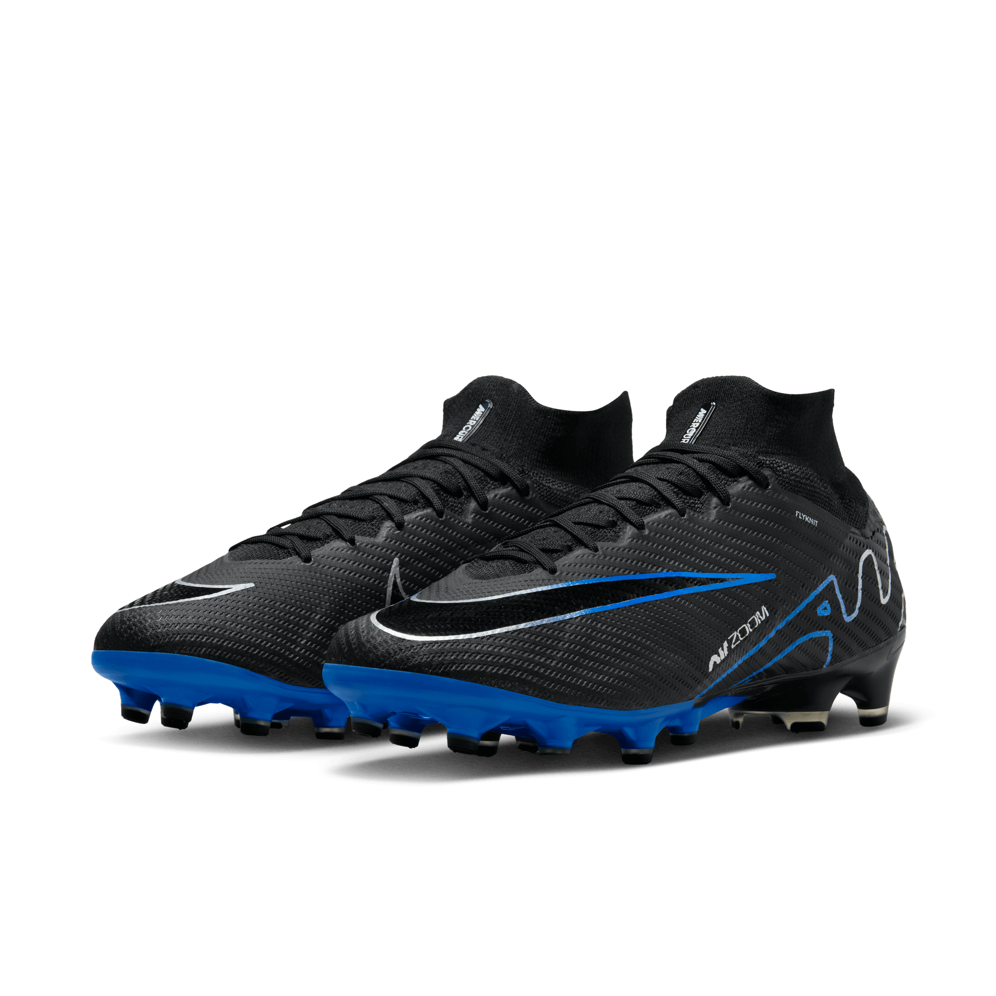Blue and black mercurials top